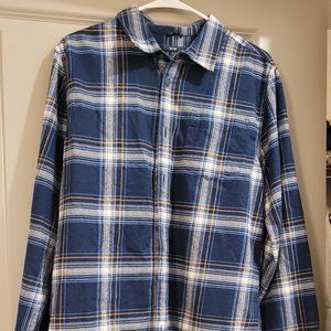 Like New Men's Prana Los Feliz Flannel Shirt, Slim Fit, Size Medium